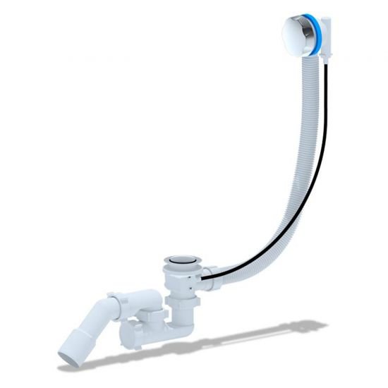 Перелив для ванны АНИПЛАСТ полуавтоматический, с сифоном, регулируемый, 520мм (код ЕМ321)