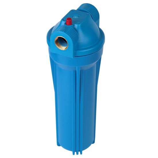 Фильтр магистральный для холодной воды АТ-FMВ12 (1/2", без картриджа, синий корпус 10") 